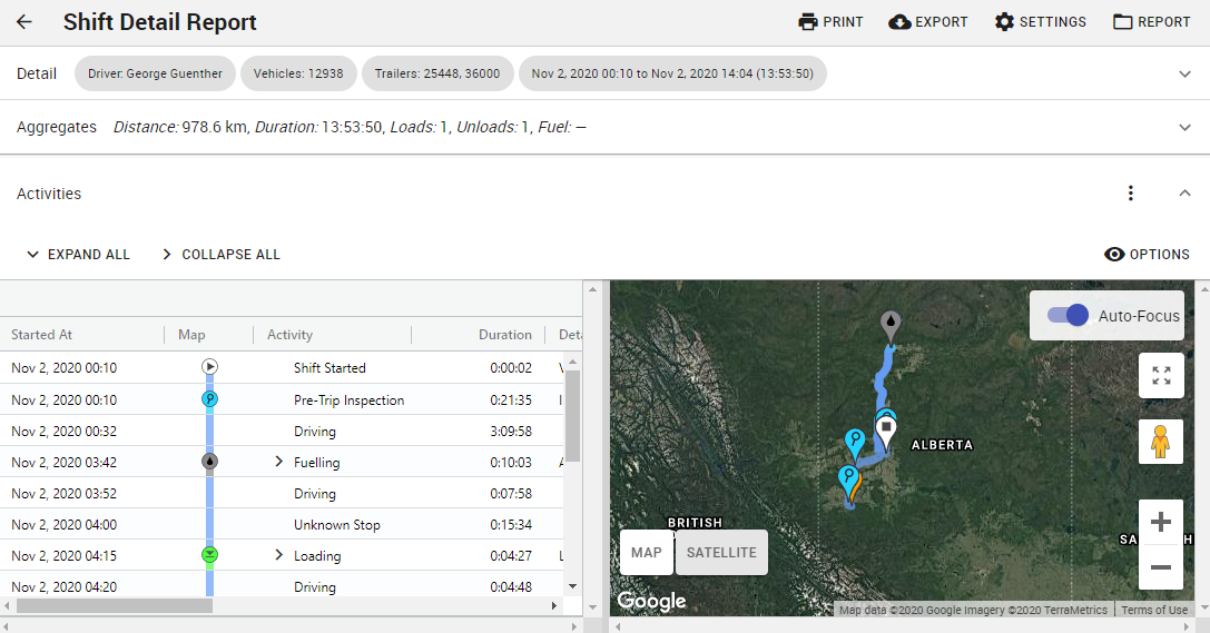 screenshot of Navistream ELD